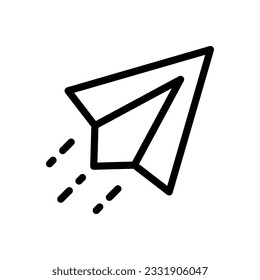 paper plane line icon illustration vector graphic. Simple element illustration vector graphic, suitable for app, websites, and presentations isolated on white background
