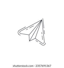 Paper Plane line icon. Paper Plane thin line icon