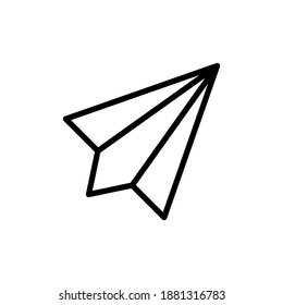 paper plane line icon vector illustration design