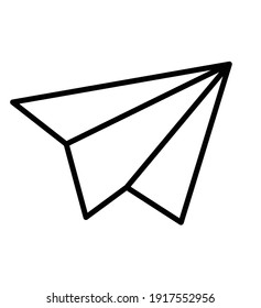 Paper plane line icon vector illustration isolated on white background eps 10