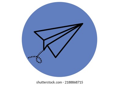 paper plane line icon vector design template 