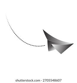 Conjunto de linhas de plano de papel. Enviando mensagem de coleção de aviões