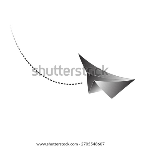 Paper plane line set. Sending message airplane collection