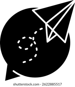 Paper plane Line vector Icon Design