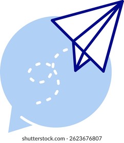 Paper plane Line vector Icon Design