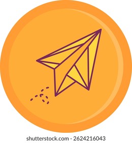 Paper plane Line vector Icon Design
