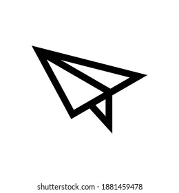 Paper plane linear icon. Vector illustration
