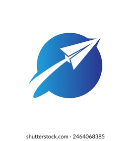 paper plane logo abstract symbol 