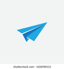 paper plane logo design, paper plane icon, symbol