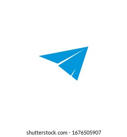 Paper plane logo design. symbol dan icon vector template.