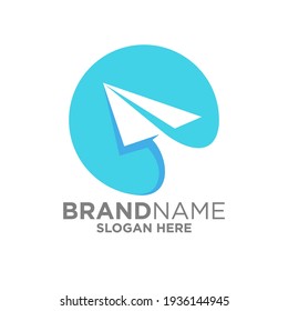 Paper Plane Logo Design Template Inspiration, Vector Illustration. 