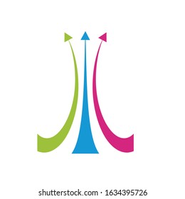 paper plane logo design vector template