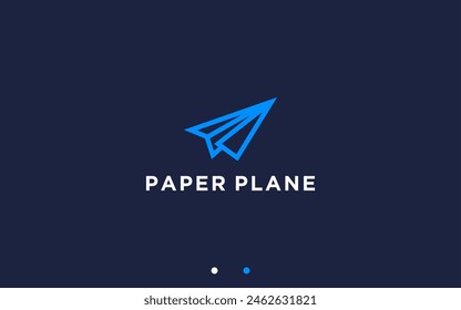 paper plane logo design vector silhouette illustration