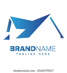 Paper plane logo design vector file