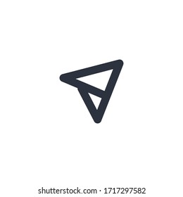 Paper plane logo icon vector template