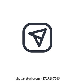 Paper plane logo icon vector template