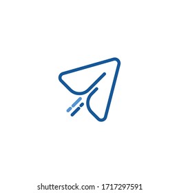 Paper plane logo icon vector template