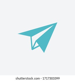 Paper plane logo icon vector template