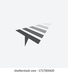 Paper plane logo icon vector template