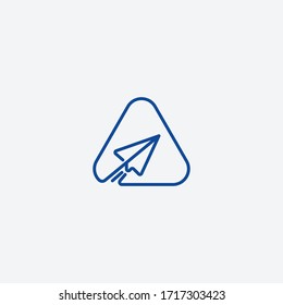 Paper plane logo icon vector template