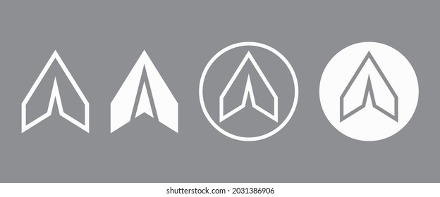 Paper Plane Logo And Icon Vector Illustration For Corporate Business Promotion. Creative Flat Line Art Graphic Symbol Of Travel, Airplane, Aeroplane And Origami. Message, Delivery, Transport Icon.