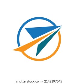Paper Plane  logo illustration design template