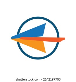 Paper Plane  logo illustration design template
