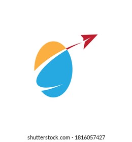 Plantilla de ilustración vectorial del logotipo del plano de papel
