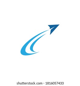 Plantilla de ilustración vectorial del logotipo del plano de papel