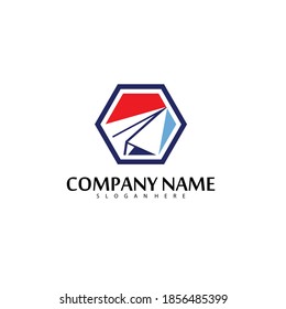 Plantilla de ilustración vectorial del logotipo del plano de papel