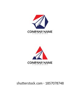 Plantilla de ilustración vectorial del logotipo del plano de papel