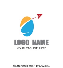 Paper plane logo vector illustration template