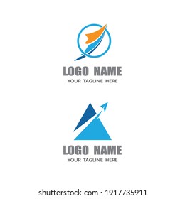 Paper plane logo vector illustration template