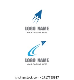 Paper plane logo vector illustration template