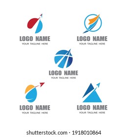 Paper plane logo vector illustration template