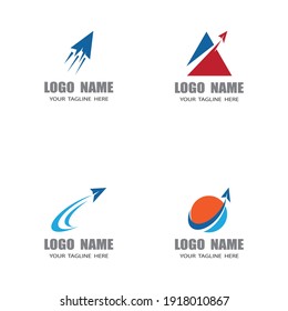 Paper plane logo vector illustration template