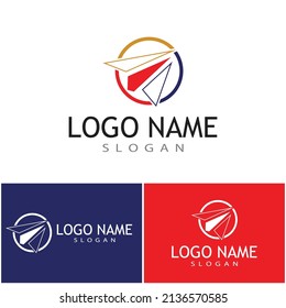 Logo für Papierebene, Vektorgrafik-Vorlage
