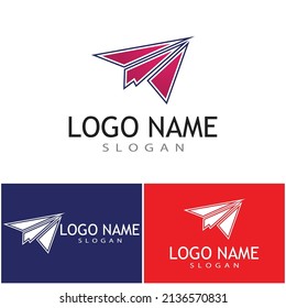 Plantilla de ilustración vectorial del logotipo del plano de papel