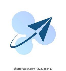 Paper Plane, Mail Abstract Background Vector Icon