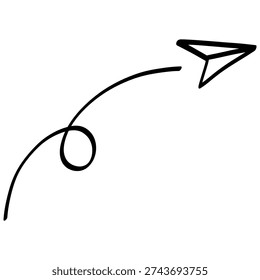 Paper Plane Message Icon Drawing Illustration