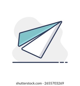 Plano de papel, icono de mensaje. Signo de comercio electrónico. Símbolo del gráfico para su diseño del Sitio web, logotipo, App, UI. Ilustración vectorial, EPS10.