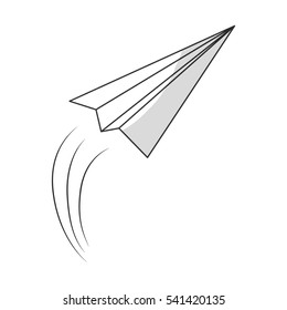 paper plane message icon image vector illustration design 