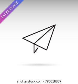 Paper plane, message symbol flat vector icon for apps and websites. Isolated on white background.