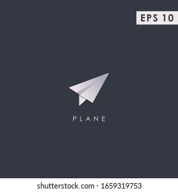 Plantilla de vectores de diseño de logotipos modernos en plano de papel. Logo del plano de papel. Ilustración vectorial