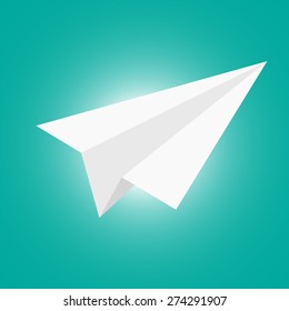 paper plane on vintage background