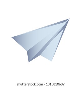 paper plane on white background vector illustration design