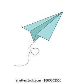 
paper plane on a white background. vector illustration