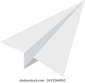 Paper plane on a white background. Vector illustration.