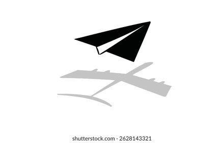 paper plane origami aeroplane airplane fly wing freedom shadow black color object aircraft success flight aviation symbol sign business strategy planning idea solution growth game competition innovate