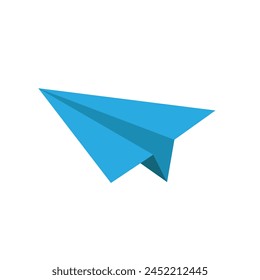 paper plane origami. Airplane icon. Vector graphics